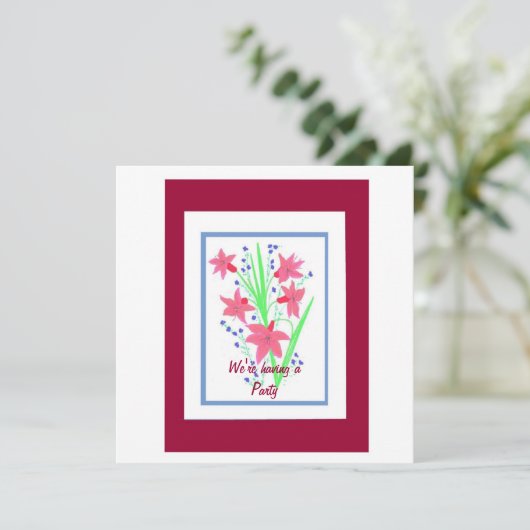 Party Einladung anpassbar (Stehend Vorderseite)