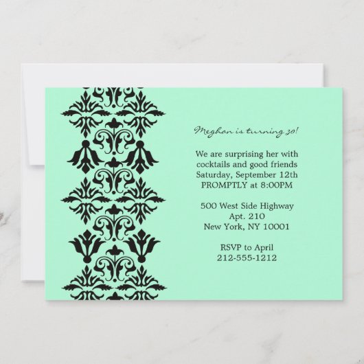 Party Einladung "April in Paris" (Rückseite)