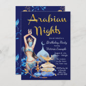 Party Einladung Arabian Nights (Vorne/Hinten)