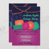 Party Einladung Arabian Nights Lounge (Vorne/Hinten)
