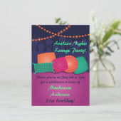 Party Einladung Arabian Nights Lounge (Stehend Vorderseite)