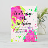 Party Einladung, Art Party, Einladung (Stehend Vorderseite)