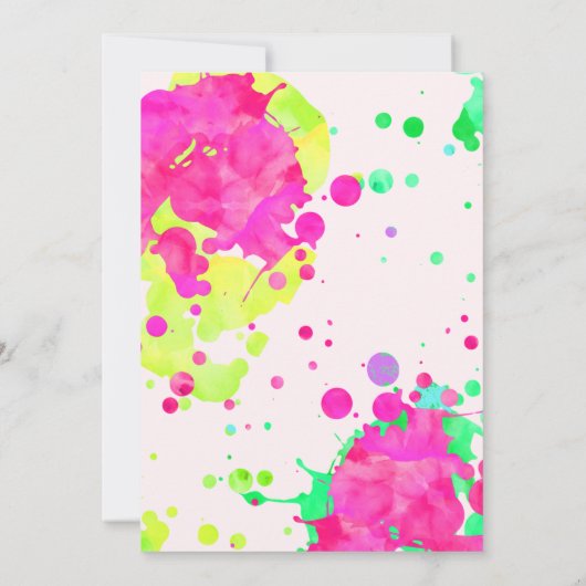 Party Einladung, Art Party, Save The Date (Rückseite)