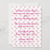 Party Einladung Aschenputtel Prinzessin-Birthday (Rückseite)