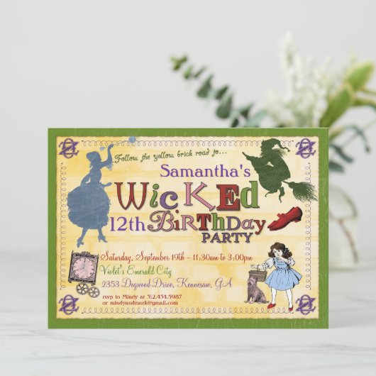 Party Einladung - Assistent von Oz (Stehend Vorderseite)