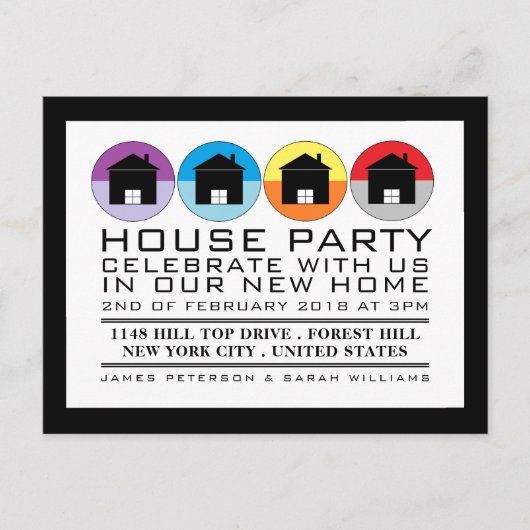 Party Einladung auf dem Dach (Vorderseite)