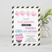 Party Einladung aus niedlicher Süßbaumwolle (Stehend Vorderseite)