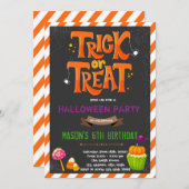 Party Einladung ausprobieren oder behandeln (Vorne/Hinten)