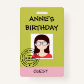 Party Einladung Ausweis (Vorderseite)