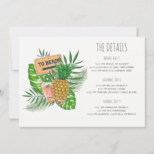 Party Einladung Bachelorette (Rückseite)