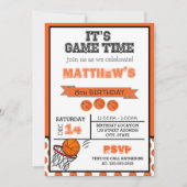 Party Einladung Basketball (Vorderseite)
