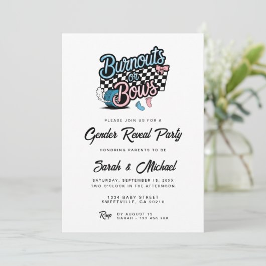 Party Einladung bei Ausschreibungen oder Bows Gesc (Stehend Vorderseite)