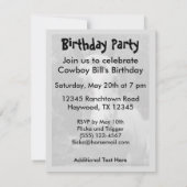 Party Einladung - "Bess the Party Horse" (Rückseite)