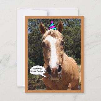 Party Einladung - "Bess the Party Horse"