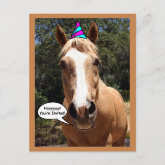 Party Einladung - "Bess the Party Horse"