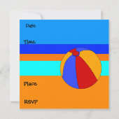 Party Einladung Birthday Beach Boy Girl Children (Rückseite)