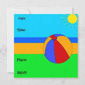 Party Einladung Birthday Beach Boys Children (Rückseite)