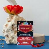 Party Einladung "Black and Red Bingo Night"