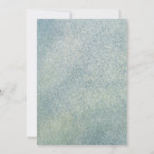 Party Einladung Blau / Grün und Weiß (Rückseite)