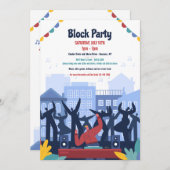 Party Einladung blockieren (Vorne/Hinten)