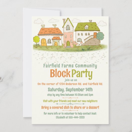 Party Einladung blockieren (Vorderseite)