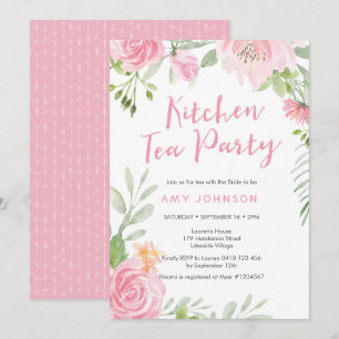 Party Einladung Blush floral Kitchen