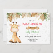 Party Einladung Boho giraffe (Vorderseite)