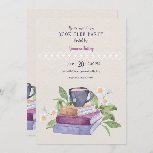 Party Einladung buchen (Vorne/Hinten)