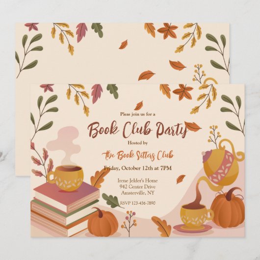 Party Einladung buchen (Vorne/Hinten)