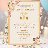 Party Einladung Caduceus floral Grad