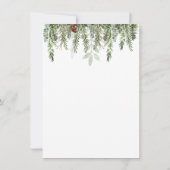 Party Einladung "Christmas Wreath Pine Berry Holly (Rückseite)