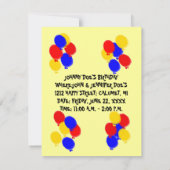 PARTY EINLADUNG CLOWN ~ EINFACH ZU KUNDEN! (Rückseite)