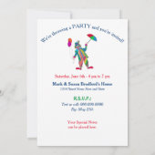 Party Einladung, Clown in lebhaften Farben Einladung (Rückseite)