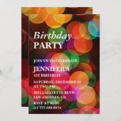 Party Einladung Confetti Sparkle (Vorne/Hinten)