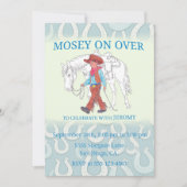 Party Einladung Cowboy und Pferd (Vorderseite)