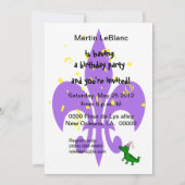Party Einladung Crawfish Fleur de Lys (Rückseite)