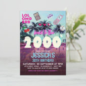 Party Einladung der 2000er Jahre (Stehend Vorderseite)