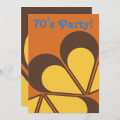 Party Einladung der 70er (Vorne/Hinten)