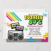 Party Einladung der 80er (Vorderseite)