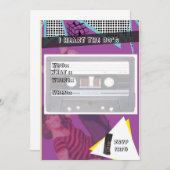 Party Einladung der 80er Jahre (Vorne/Hinten)