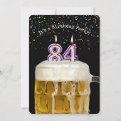 Party Einladung der 84. Geburtstagskandle (Vorderseite)