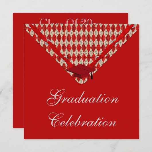 Party Einladung der Abschluss (Vorne/Hinten)