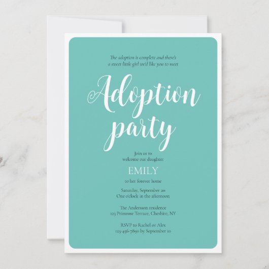 Party Einladung der Adoption (Vorderseite)