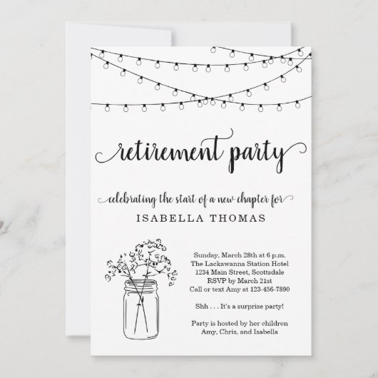 Party Einladung der Altersversorgung (Vorderseite)