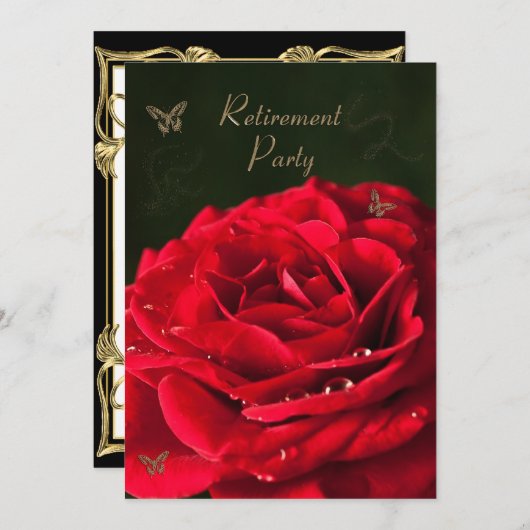 Party Einladung der Altersversorgung (Vorne/Hinten)