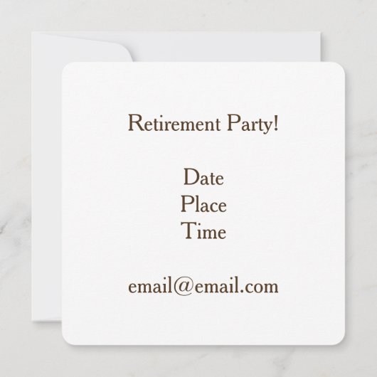 Party Einladung der Altersversorgung (Rückseite)