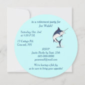 Party Einladung der Altersversorgung: Blauer Marli (Rückseite)