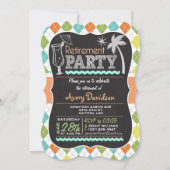 Party Einladung der Altersversorgung; farbenfrohe (Vorderseite)