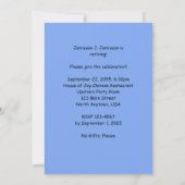 Party Einladung der Altersversorgung, Gebirge Trei (Rückseite)