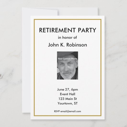 Party Einladung der Altersversorgung mit benutzerd (Vorderseite)